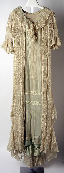 Tea gown, Callot Soeurs (French, active 1895–1937), silk, cotton, French 