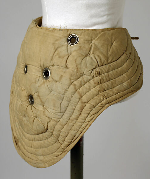 Bustle, cotton, metal, probably American