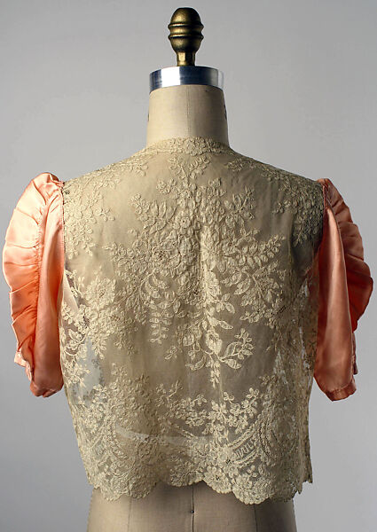 Bed jacket, silk, linen, French