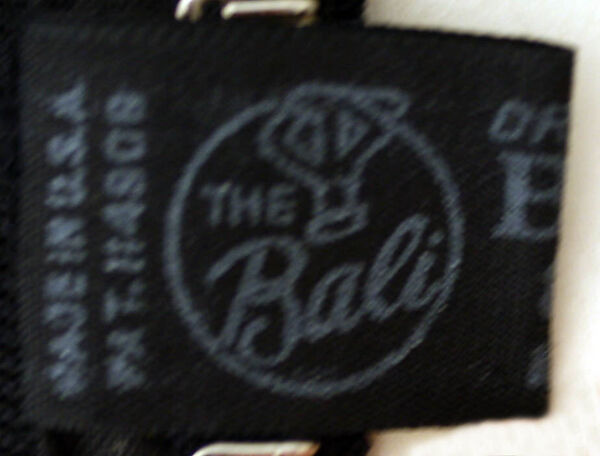 Bustier, acetate, nylon, elastic, wire, American