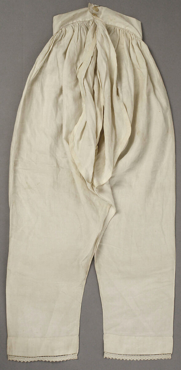 Pantalets, linen, American or European
