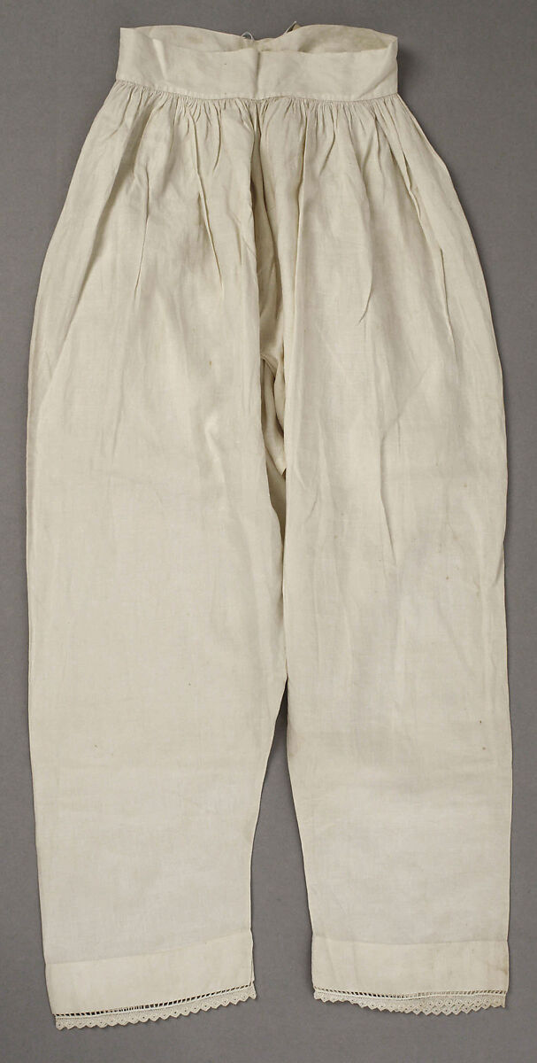 Pantalets, linen, American or European 