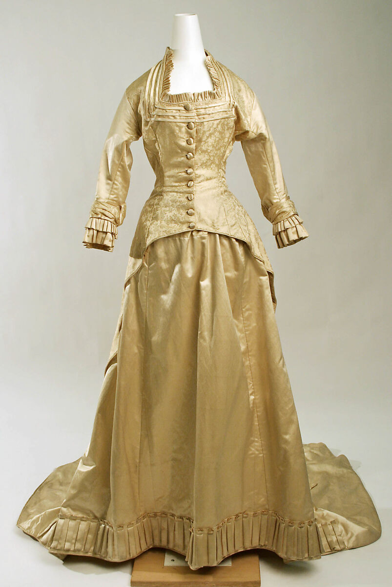 Wedding dress, silk, American 