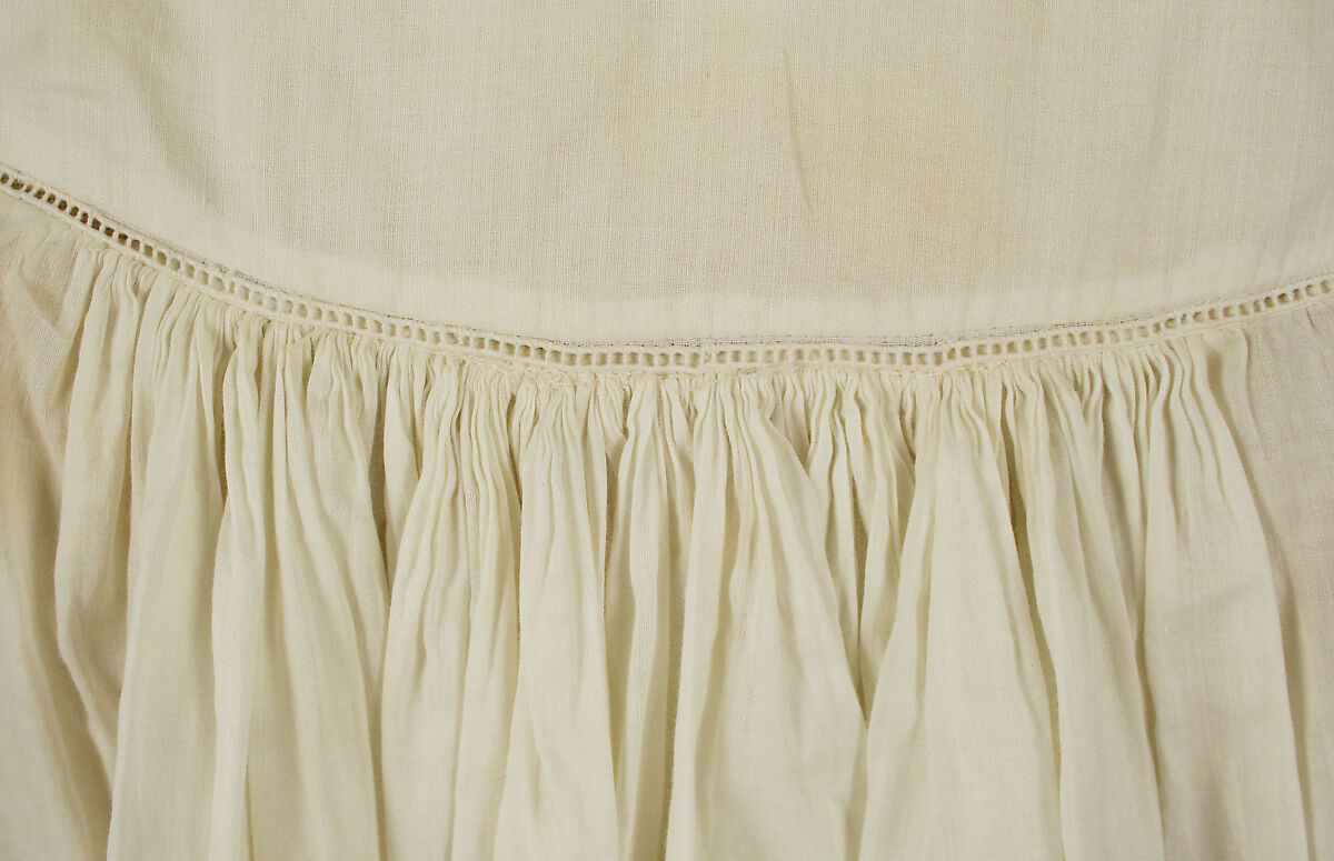 Nightgown, cotton, silk, American