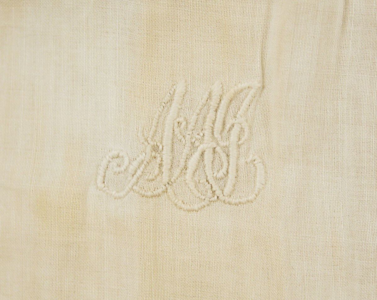 Nightgown, cotton, silk, American
