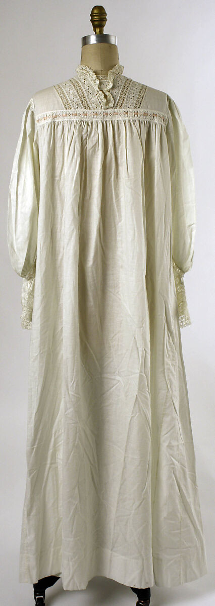Nightgown, cotton, American or European