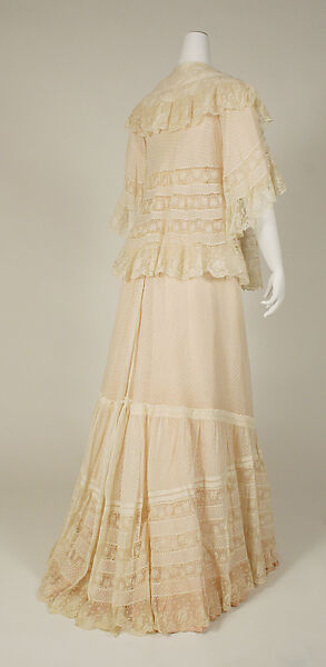 Dressing gown, cotton, silk, French