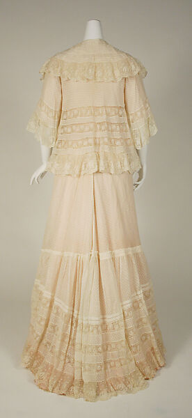 Dressing gown, cotton, silk, French