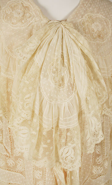 Dressing gown, cotton, silk, French