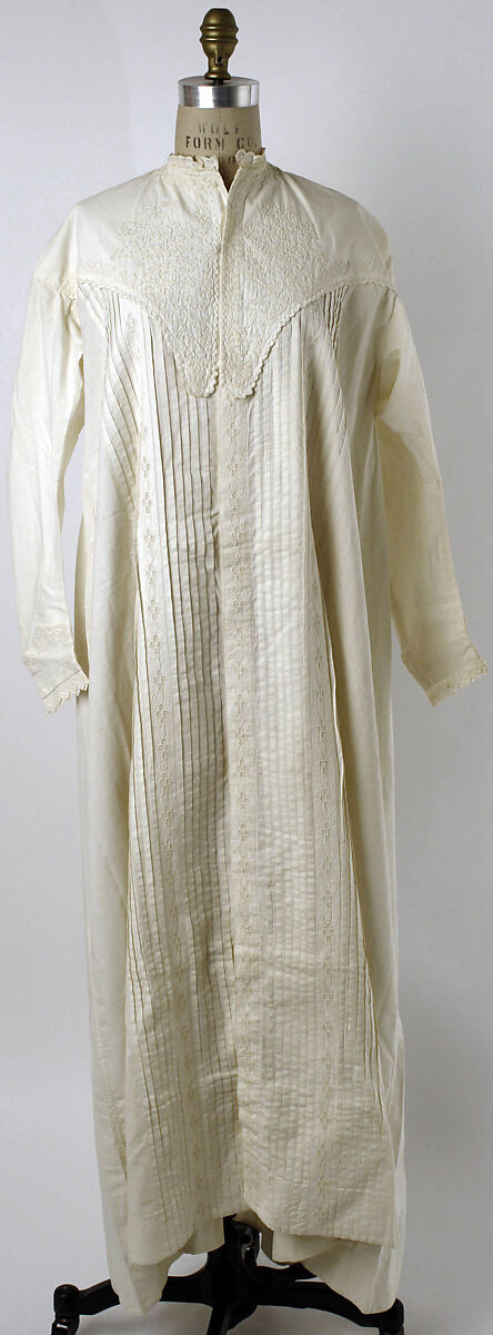 Nightgown, cotton, American or European 