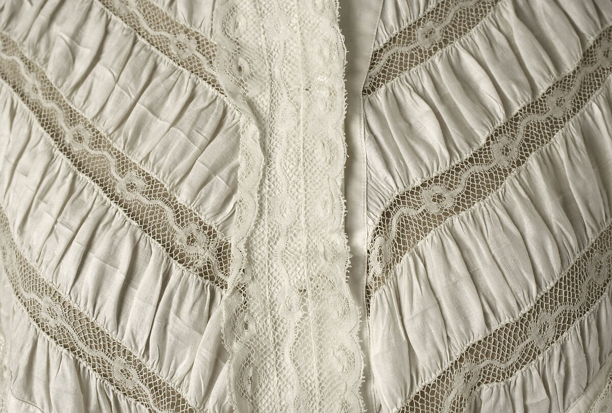 Nightgown, cotton, probably American