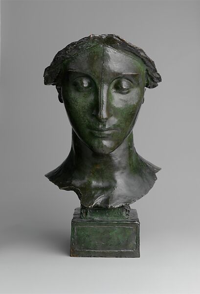 Study for the Head of The Melvin Memorial, Daniel Chester French (American, Exeter, New Hampshire 1850–1931 Stockbridge, Massachusetts), Bronze, American 