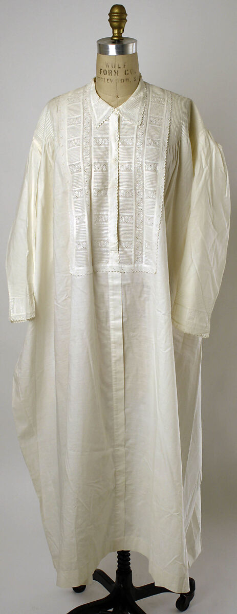 Nightgown, cotton, American or European 