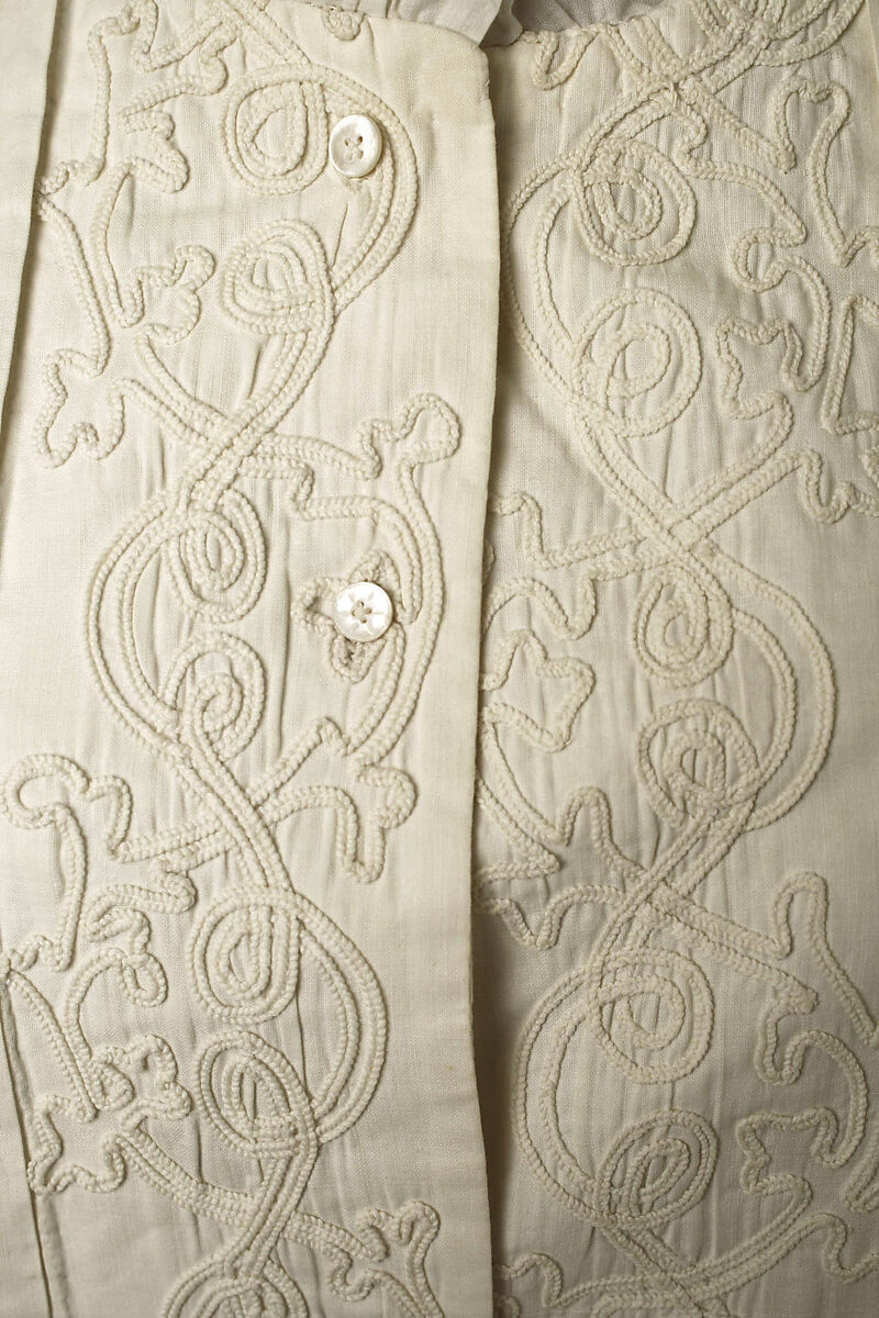 Nightgown, cotton, American