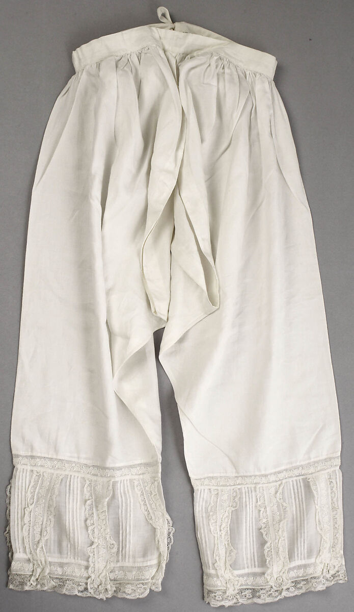 Antique Mens Linen Drawers Underwear Breeches Full Length