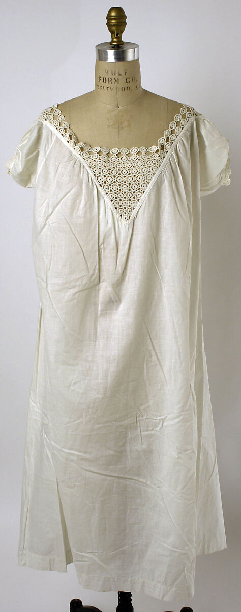 Wedding chemise, cotton, American or European 