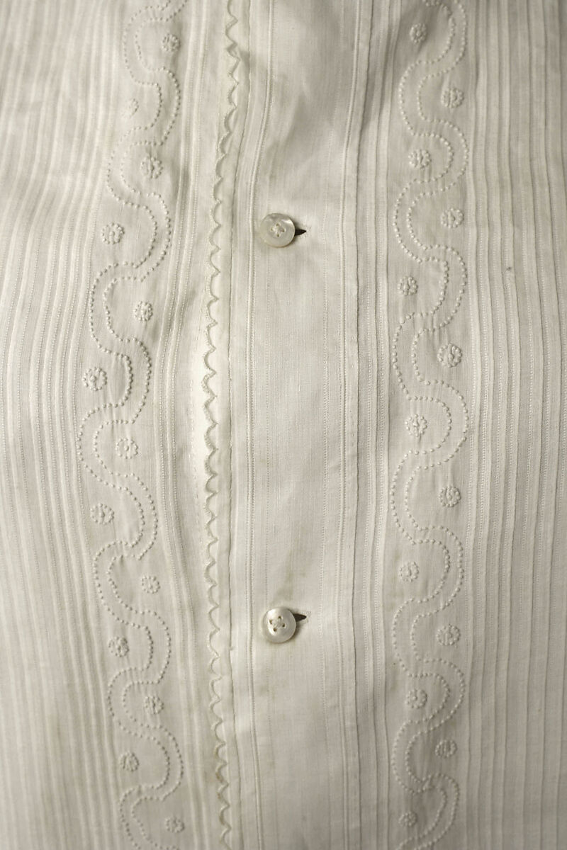 Nightgown, cotton, American