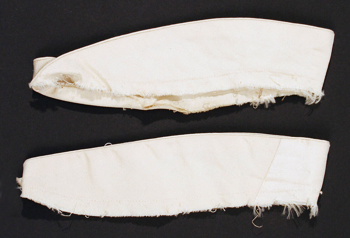 Wedding ensemble, Mrs. E. E. Holland, (a–d) silk
(e, f) leather, American