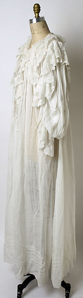 Nightgown, linen, American