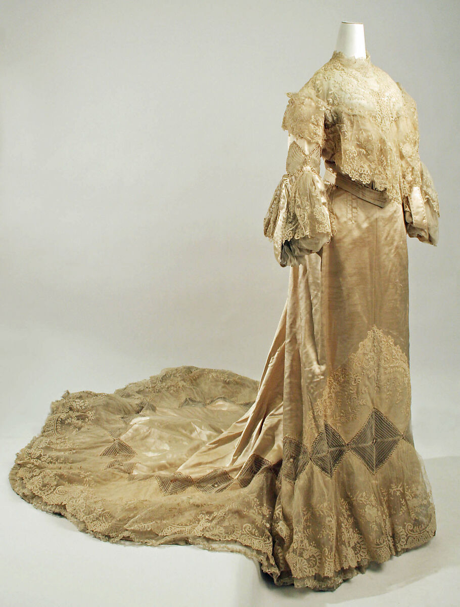 Wedding ensemble, silk, cotton, American 