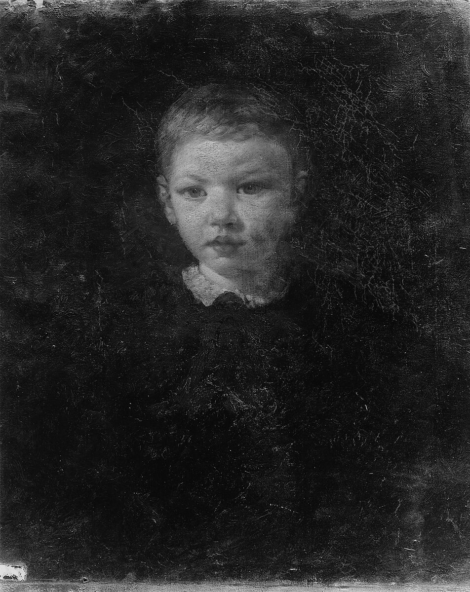 Ideal Head of a Boy (George Spencer Fuller), George Fuller (American, Deerfield, Massachusetts 1822–1884 Brookline, Massachusetts), Oil on canvas, American 