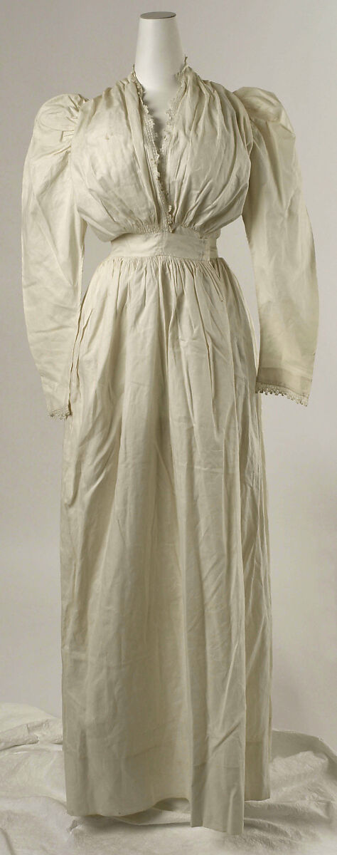 Morning dress, cotton, American 