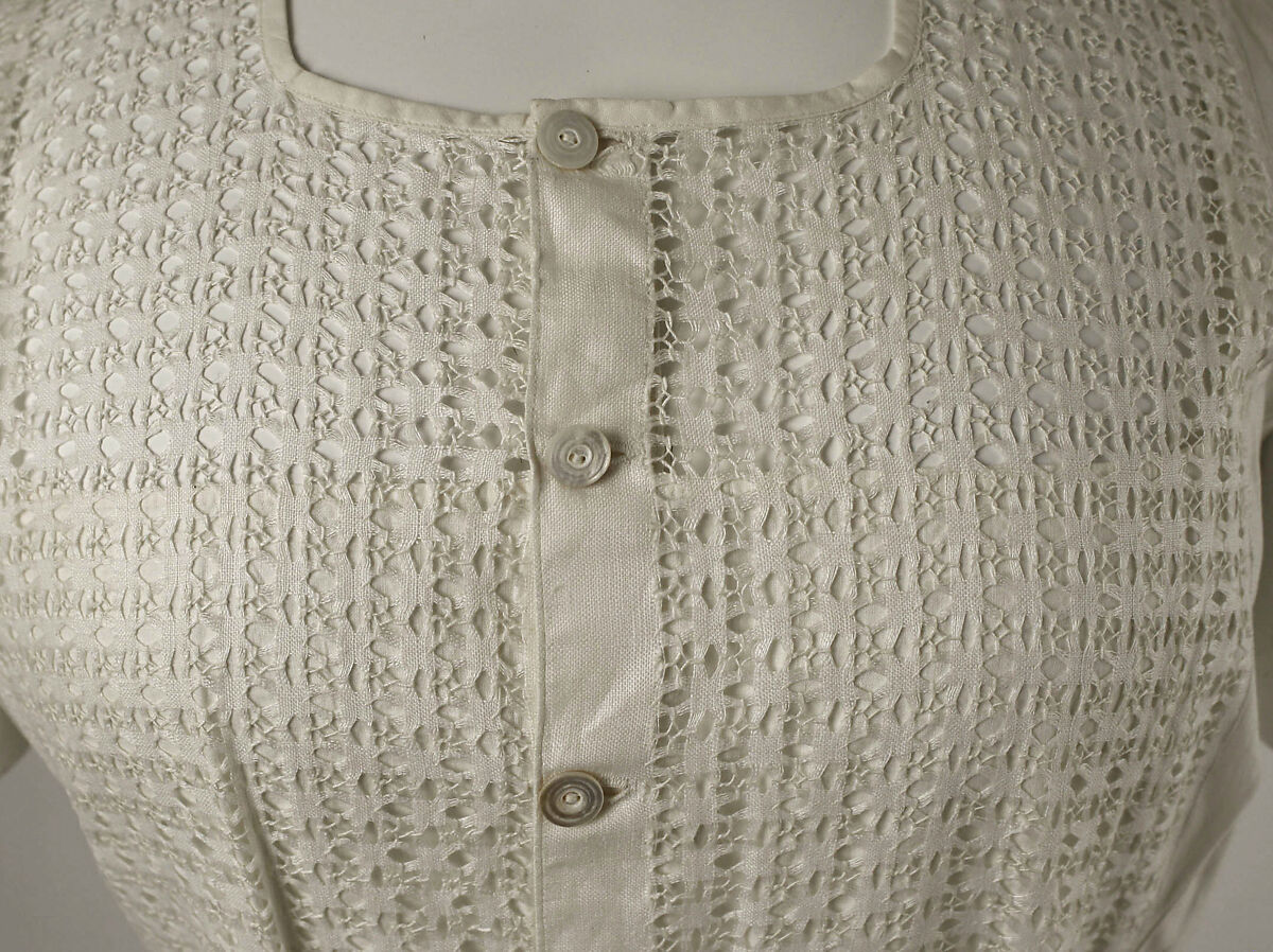 Chemise, cotton, probably American