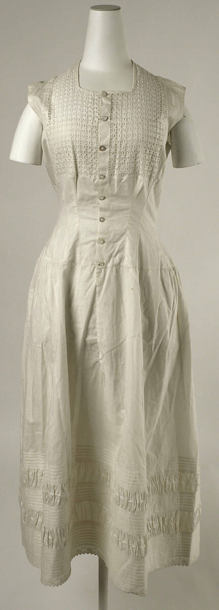 Chemise, cotton, probably American 