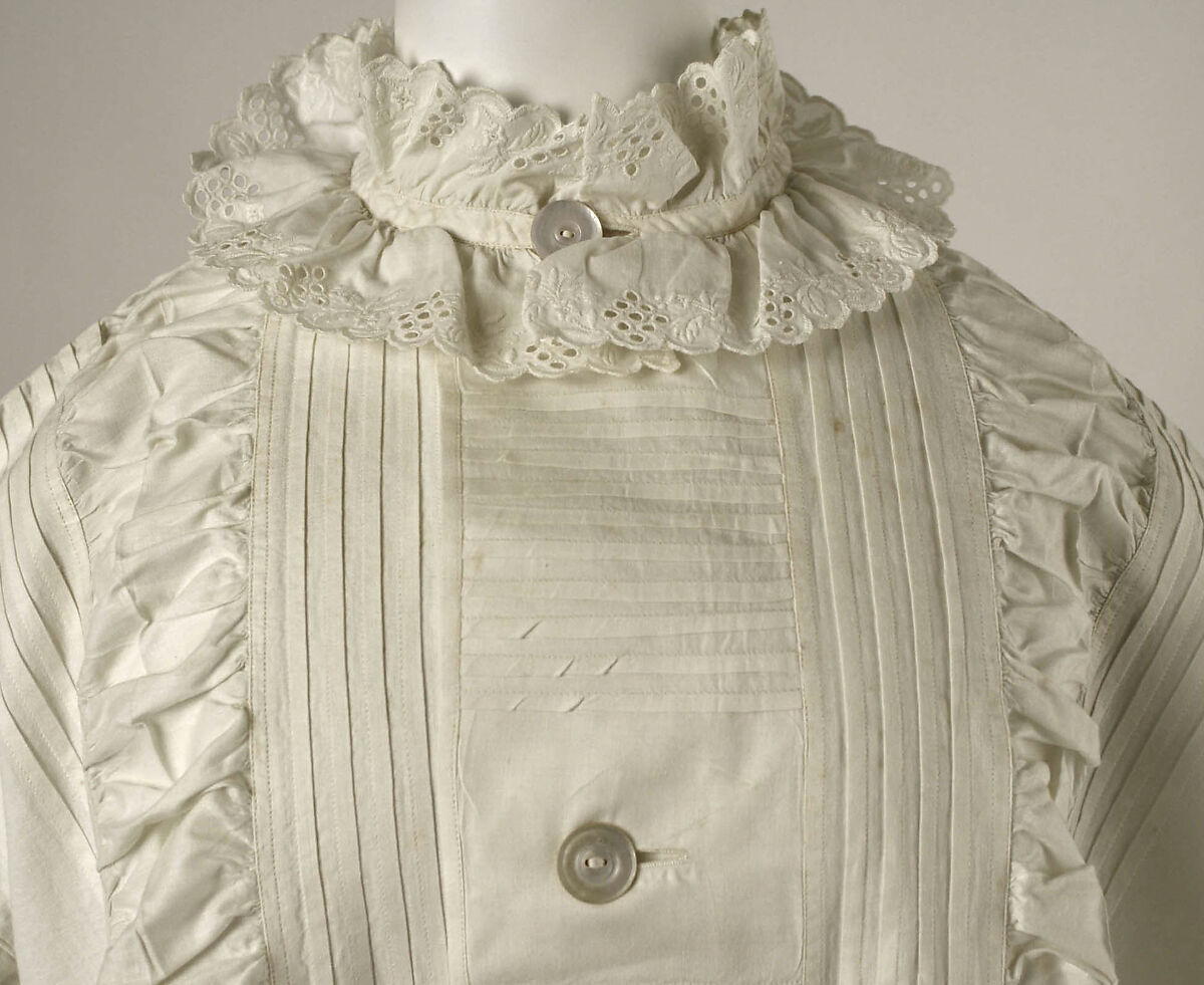 Nightgown, cotton, American