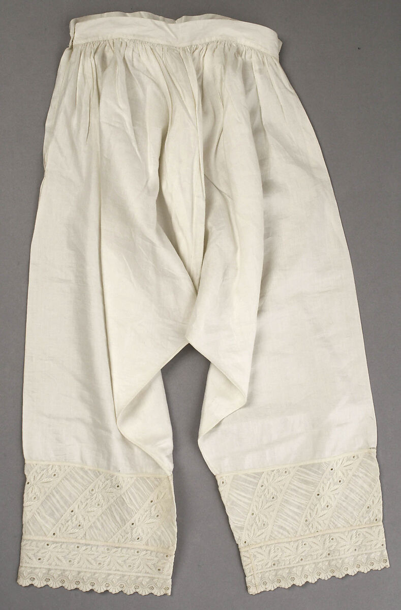 Underwear, linen, cotton, American
