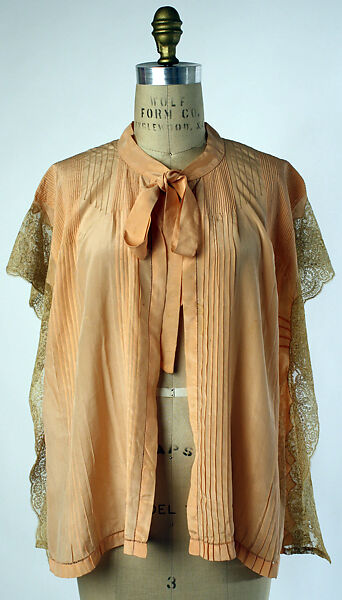 Bed jacket, silk, cotton, French 
