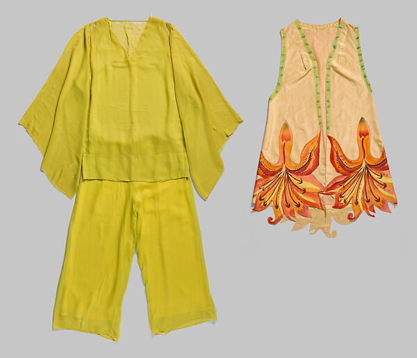 Lounging pajamas, Mary Nowitzky (Russian), silk, French 