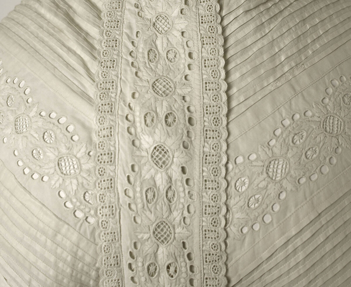 Nightgown, cotton, American