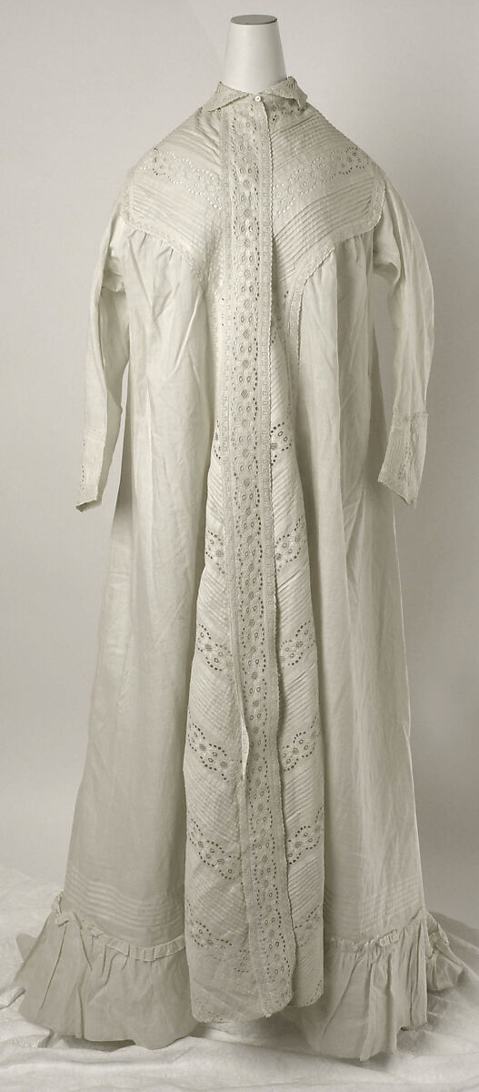 Nightgown, cotton, American 