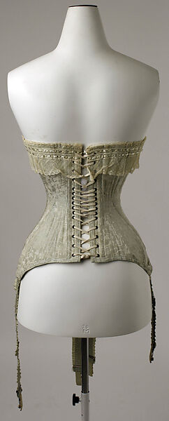 Corset, silk, British