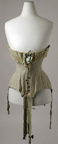 Corset, silk, British 