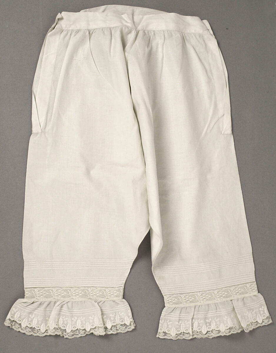 Pantalets, linen, American 