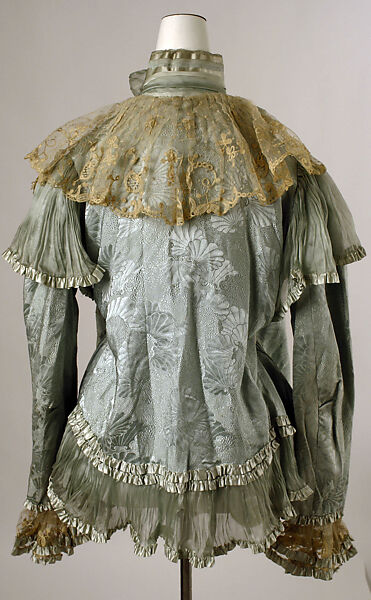 Dressing jacket, silk, probably American