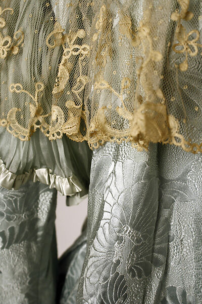 Dressing jacket, silk, probably American