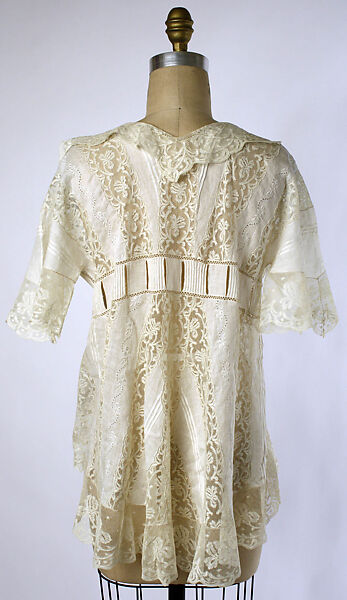 Dressing jacket, linen, silk, French