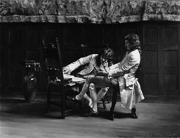 A Difficult Question (Une Question Difficile), Ignaz Marcel Gaugengigl (1855–1932), Oil on panel, American