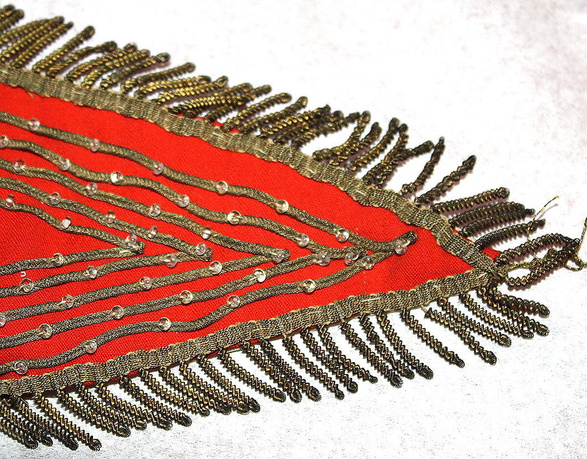 Bashlik, wool, metal, glass, American