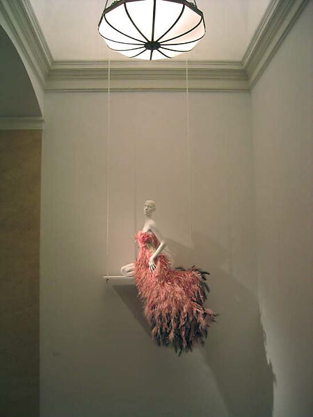 Evening dress, Roberto Cavalli (Italian, 1940–2024), feathers, synthetic, plastic, Italian