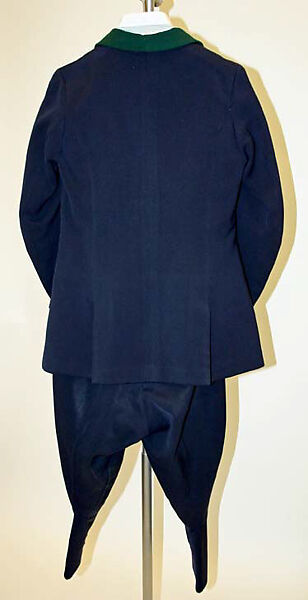 Riding ensemble, (a–e) Roberts &amp; Carroll (British), wool, silk, cotton, leather, wood, metal, British