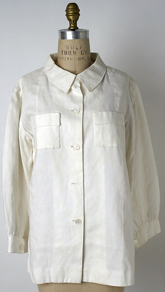 Overblouse, House of Balenciaga (French, founded 1937), linen, French 