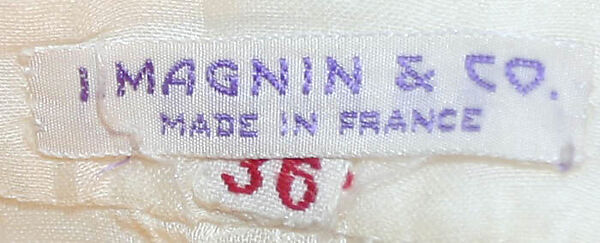 Blouse, I. Magnin &amp; Co. (American, founded 1876), cotton, French