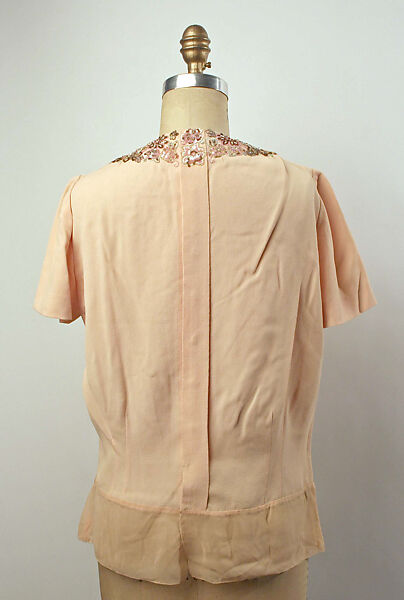 Evening blouse, Mainbocher (French and American, founded 1930), silk, American