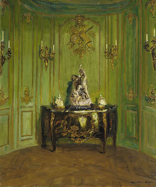 The Green Salon, Walter Gay (American, 1856–1937), Oil on canvas, American 