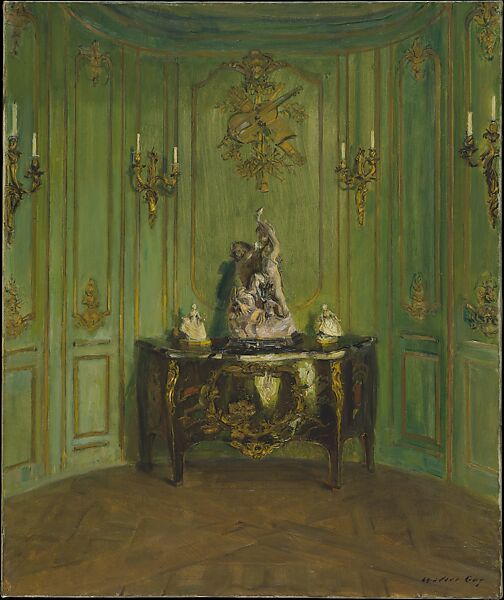 The Green Salon, Walter Gay (American, 1856–1937), Oil on canvas, American
