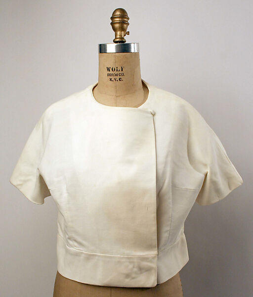 Blouse, House of Balenciaga (French, founded 1937), cotton, Spanish 